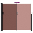 vidaXL Retractable Side Awning in Brown