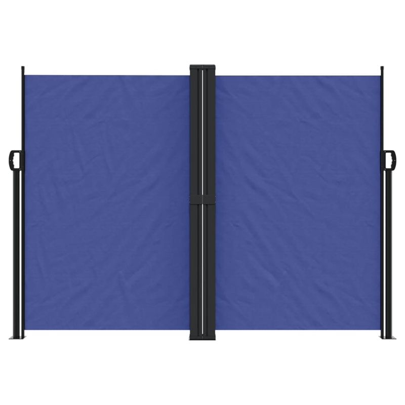 vidaXL Retractable Side Awning with PU Coating in Blue