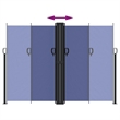 vidaXL Retractable Side Awning with PU Coating in Blue