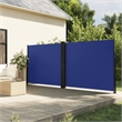 vidaXL Retractable Side Awning with PU Coating in Blue
