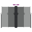 vidaXL Retractable Side Awning with PU Coating in Anthracite