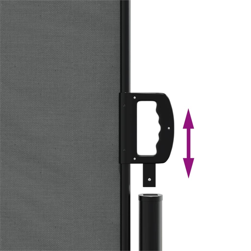 vidaXL Retractable Side Awning with PU Coating in Anthracite
