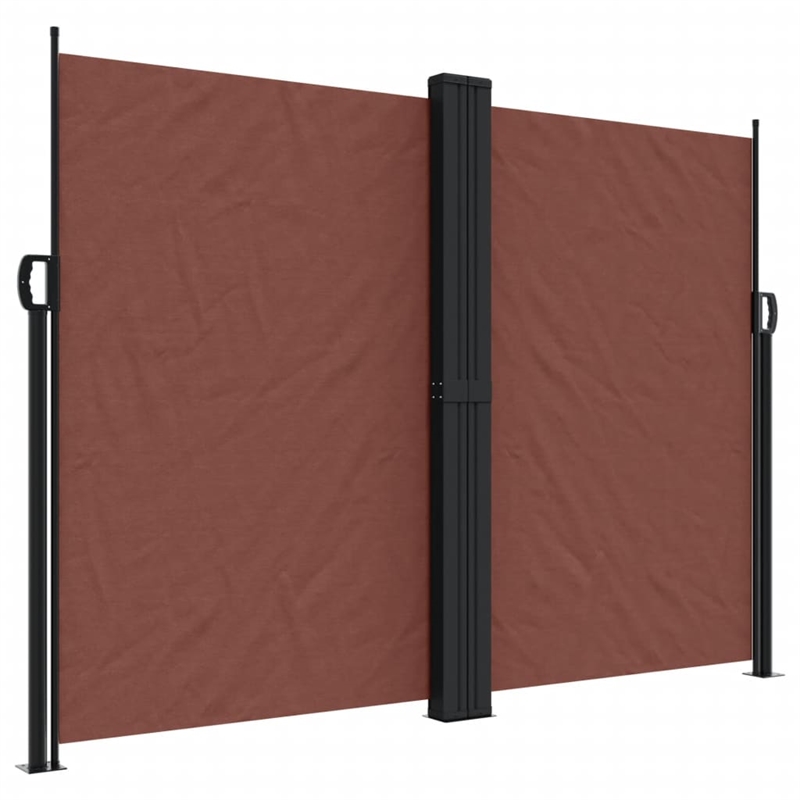 vidaXL Retractable Side Awning in Brown