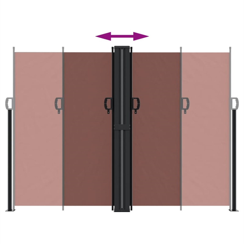 vidaXL Retractable Side Awning in Brown