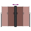vidaXL Retractable Side Awning in Brown