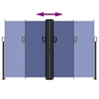 vidaXL Retractable Side Awning with PU Coating in Blue