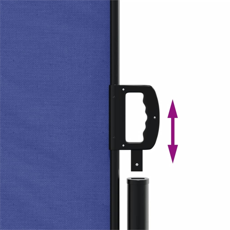 vidaXL Retractable Side Awning with PU Coating in Blue