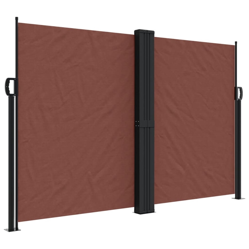 vidaXL Retractable Side Awning in Brown