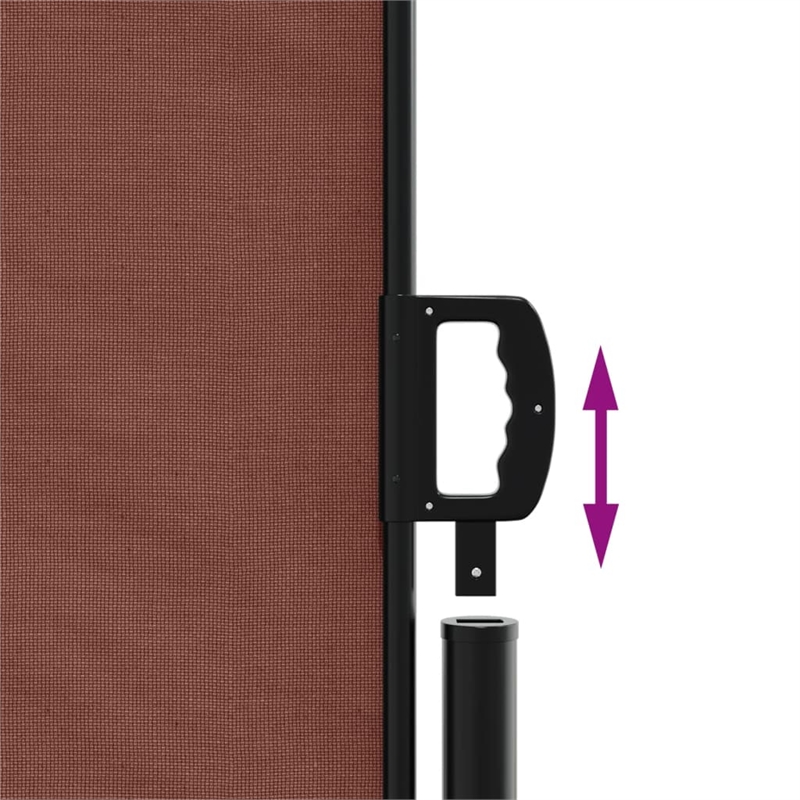vidaXL Retractable Side Awning in Brown