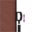 vidaXL Retractable Side Awning in Brown