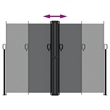 vidaXL Retractable Side Awning in Black