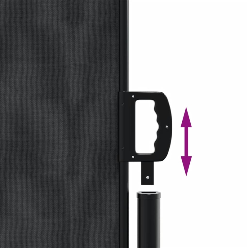 vidaXL Retractable Side Awning in Black