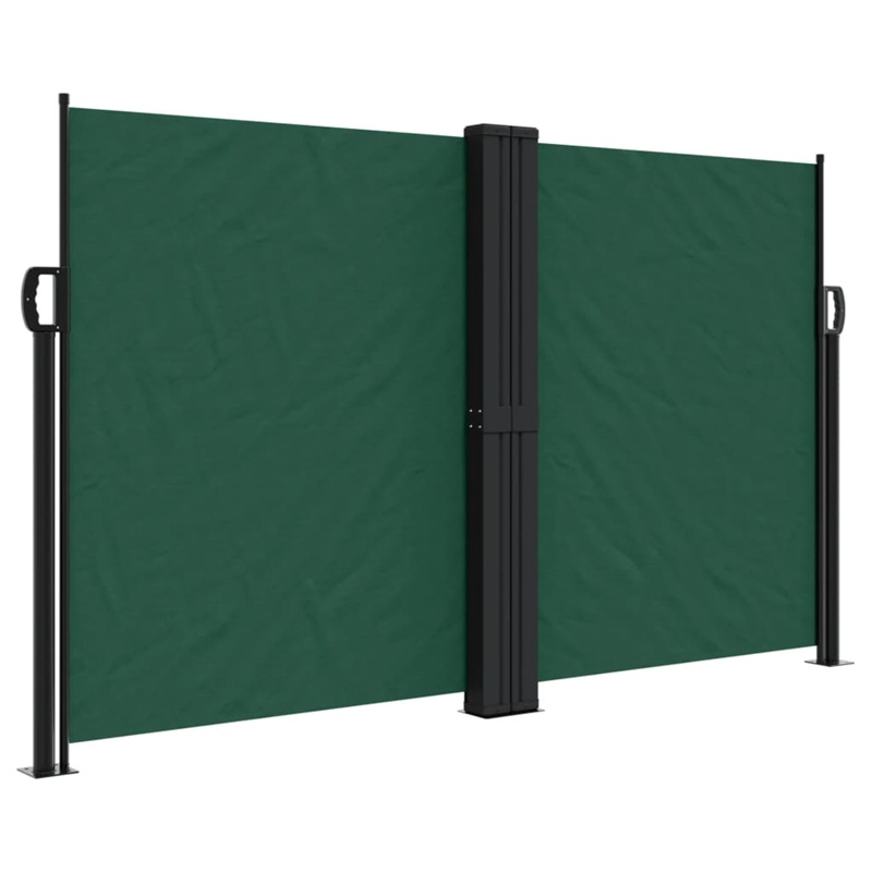 vidaXL Retractable Side Awning in Dark Green