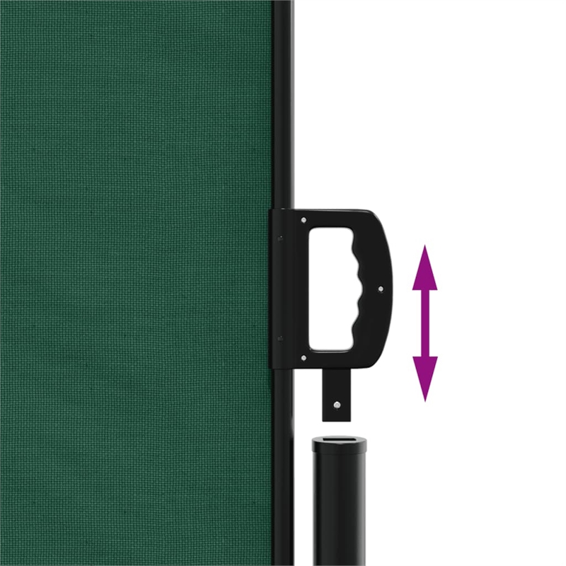 vidaXL Retractable Side Awning in Dark Green