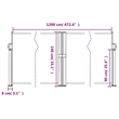 vidaXL Retractable Side Awning in Dark Green