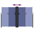 vidaXL Large Retractable Side Awning with PU Coating in Blue