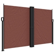 vidaXL Retractable Side Awning with PU Coating in Brown