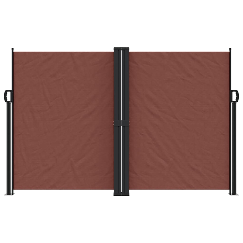 vidaXL Retractable Side Awning with PU Coating in Brown
