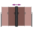 vidaXL Retractable Side Awning with PU Coating in Brown