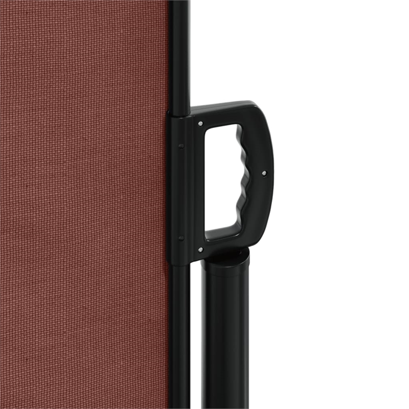 vidaXL Retractable Side Awning with PU Coating in Brown