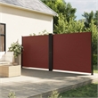 vidaXL Retractable Side Awning with PU Coating in Brown