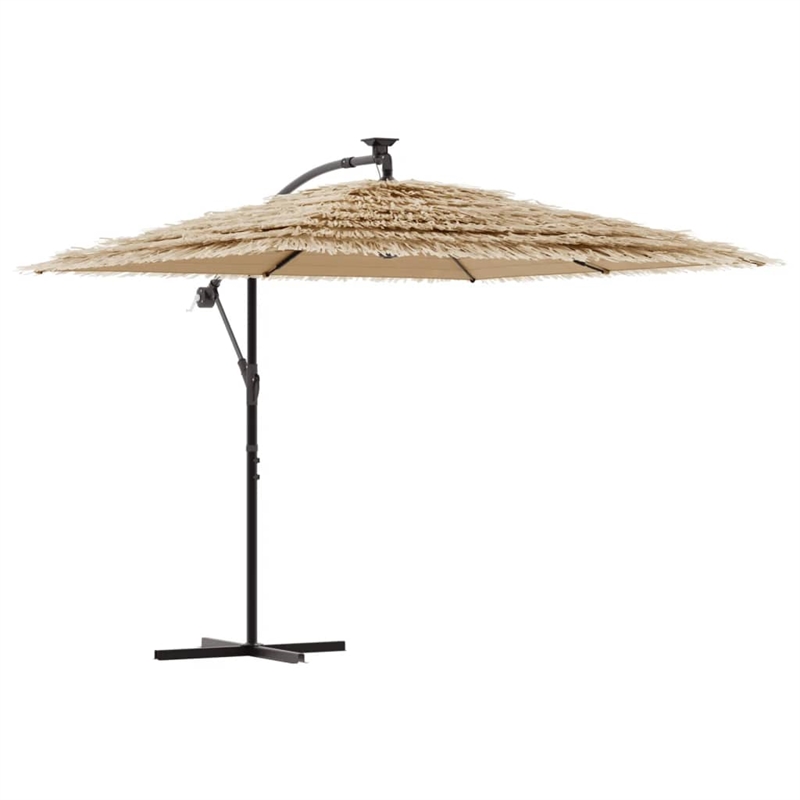 vidaXL Large Foldable Garden Parasol in Brown