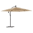 vidaXL Large Foldable Garden Parasol in Brown