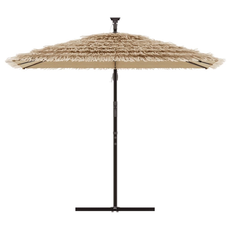 vidaXL Large Foldable Garden Parasol in Brown