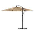 vidaXL Large Foldable Garden Parasol in Brown