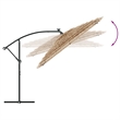 vidaXL Large Foldable Garden Parasol in Brown