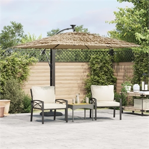 vidaXL Large Foldable Garden Parasol in Brown
