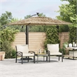 vidaXL Large Foldable Garden Parasol in Brown