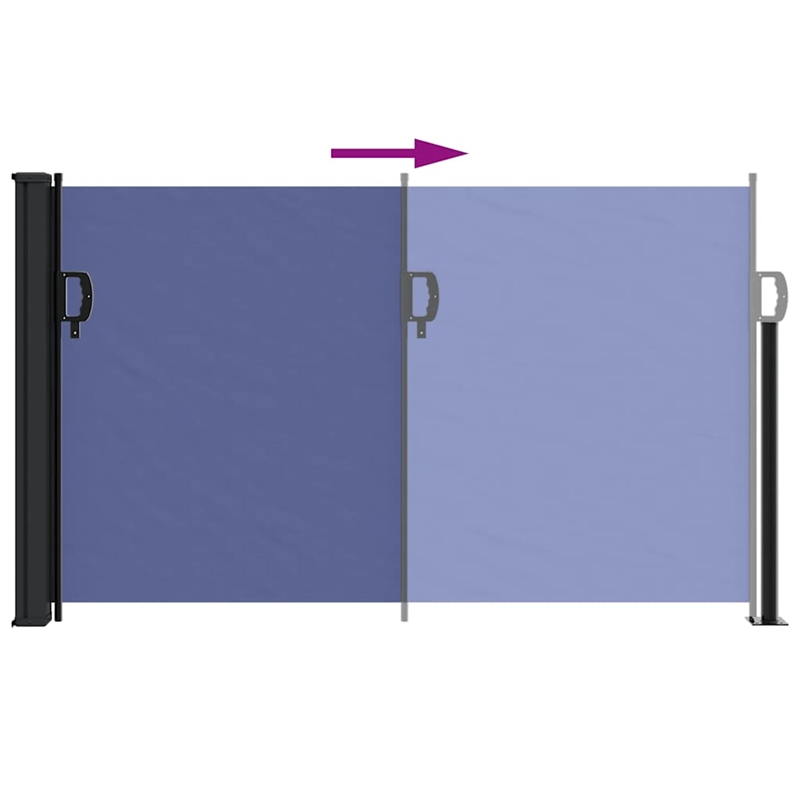vidaXL Retractable Side Awning in Blue