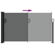 vidaXL Retractable Side Awning with PU Coating in Anthracite