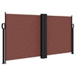 vidaXL Retractable Side Awning with PU Coating in Brown