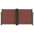vidaXL Retractable Side Awning with PU Coating in Brown