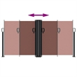 vidaXL Retractable Side Awning with PU Coating in Brown