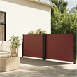 vidaXL Retractable Side Awning with PU Coating in Brown