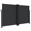 vidaXL Retractable Side Awning with PU Coating in Black