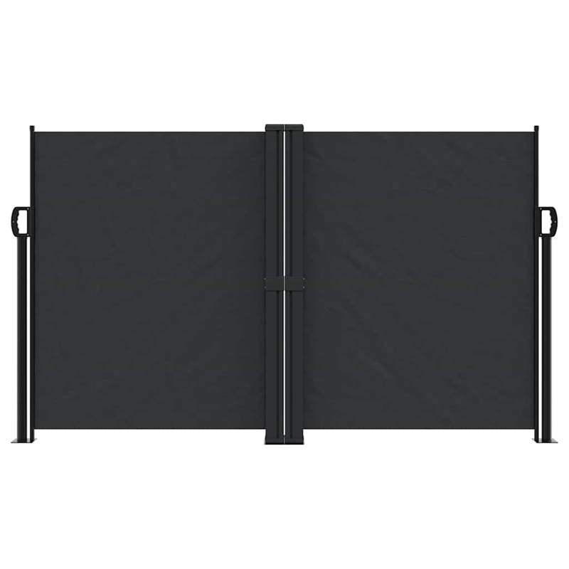 vidaXL Retractable Side Awning with PU Coating in Black