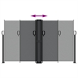 vidaXL Retractable Side Awning with PU Coating in Black