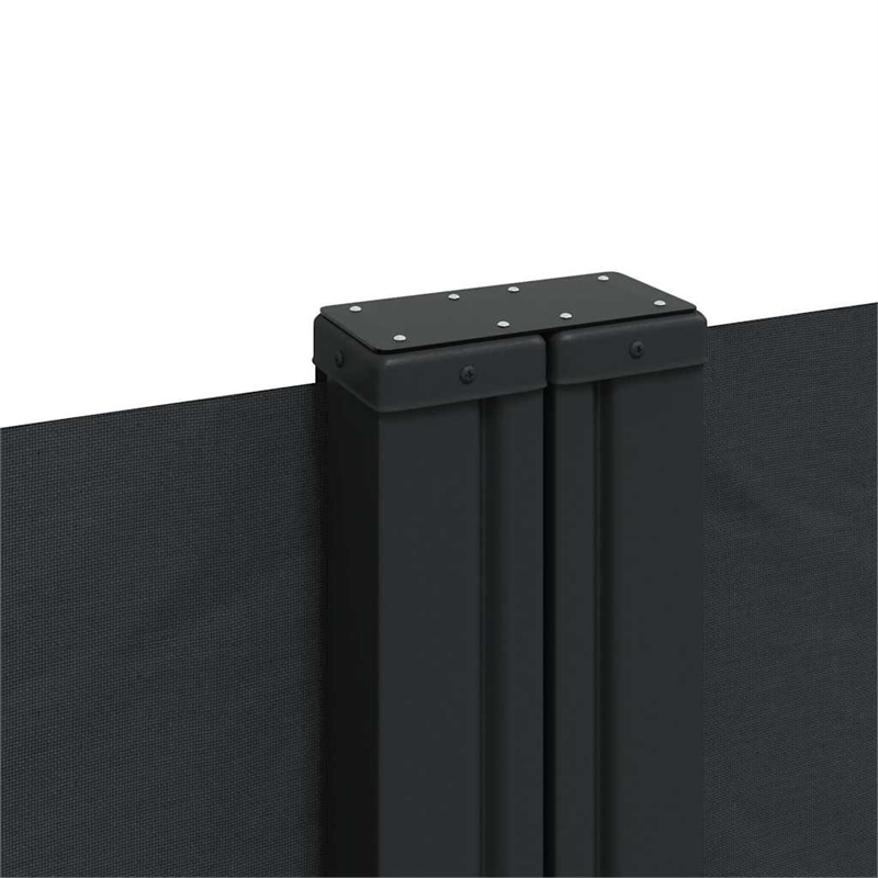 vidaXL Retractable Side Awning with PU Coating in Black