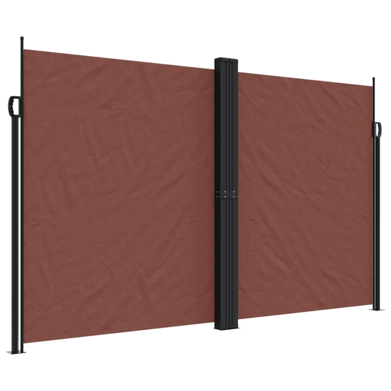 vidaXL Retractable Side Awning in Brown