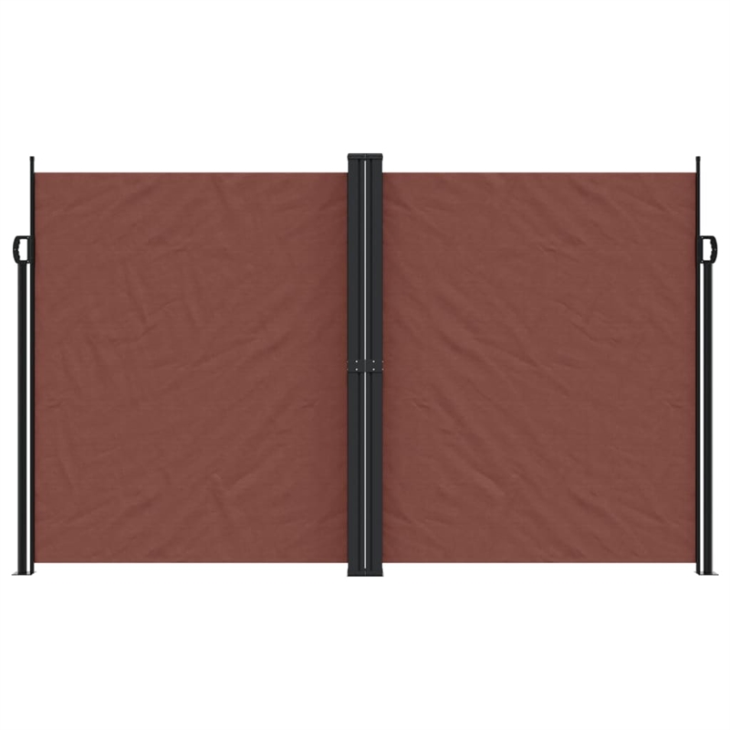 vidaXL Retractable Side Awning in Brown