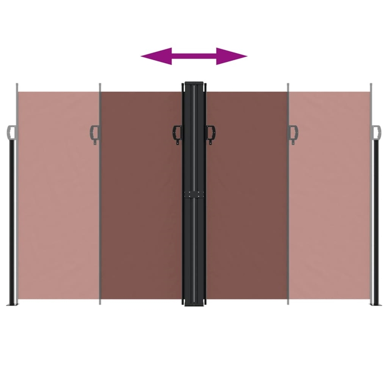 vidaXL Retractable Side Awning in Brown