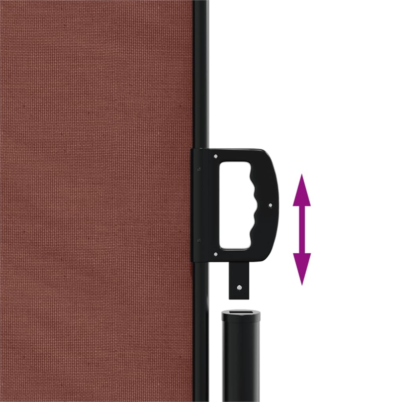 vidaXL Retractable Side Awning in Brown