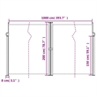 vidaXL Retractable Side Awning in Brown