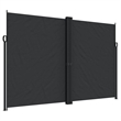 vidaXL Retractable Side Awning with PU Coating in Black
