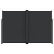 vidaXL Retractable Side Awning with PU Coating in Black