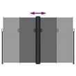vidaXL Retractable Side Awning with PU Coating in Black